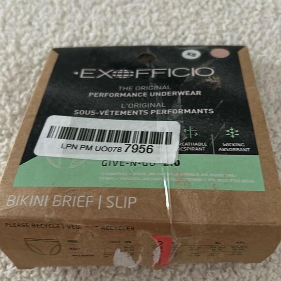 ExOfficio Women's Give-N-Go 2.0 Bikini Brief XS, Buff, NWT - Picture 3 of 9